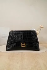 Balenciaga — Balenciaga Hourglass Medium B Logo Flap Dust — Handbag — resale