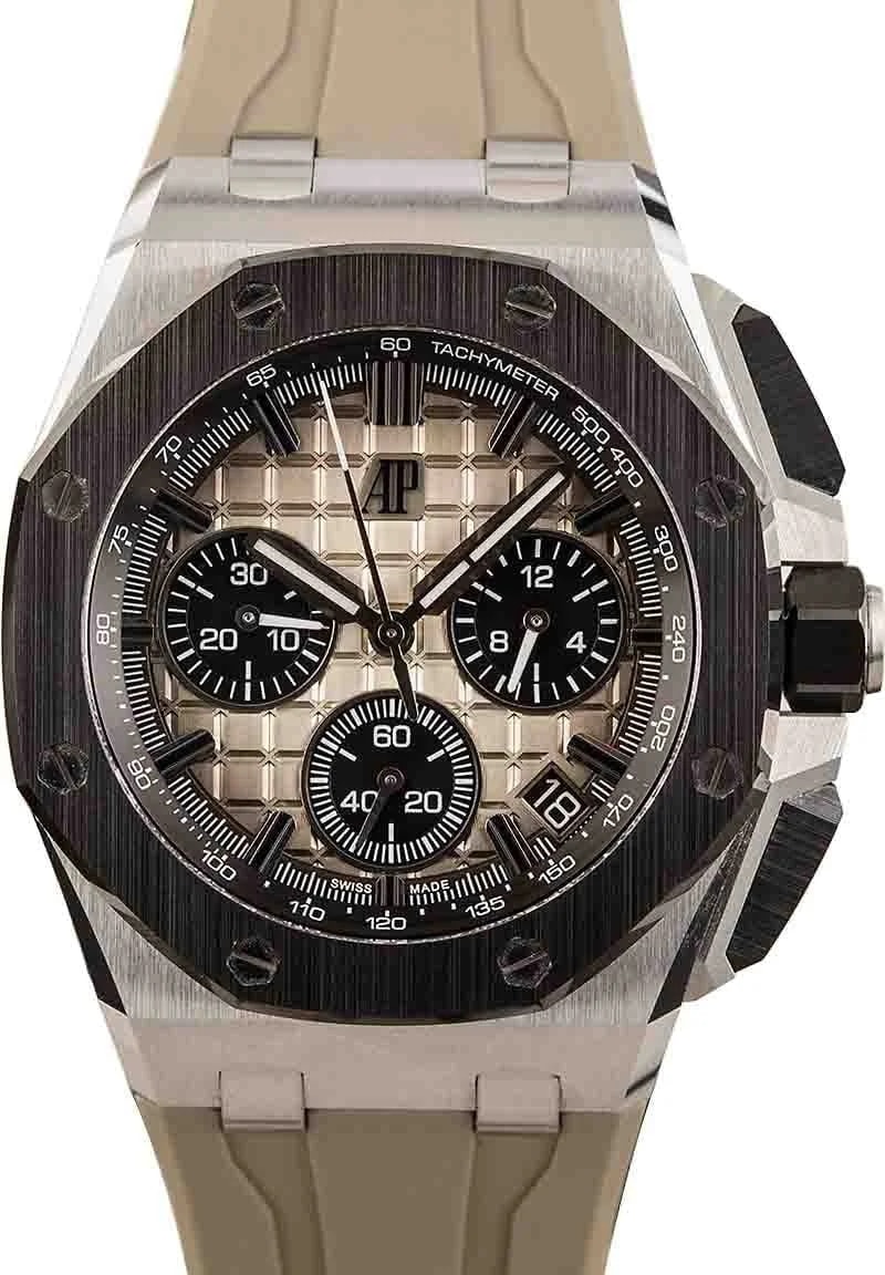 Audemars Piguet — Audemars Piguet Royal Oak Offshore Light Brown Mega Tapisserie Dial — Watch — resale