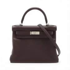 Hermès — Hermès Kelly 28 le Tournay Tabac Metal Fittings — Handbag — resale