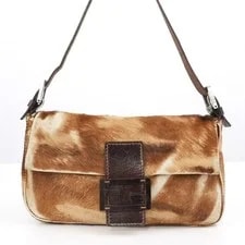 Fendi — Fendi Pony Hair Mamma Baguette 26424 2370 26424 009 Auth #57488A — Handbag — resale
