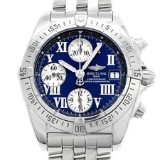 Breitling — Breitling Chrono Cockpit A13358 Chronograph Date Blue — Watch — resale