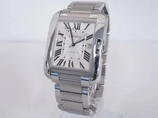 Cartier — Cartier Tank Anglaze XL 3507 W5310008 Stainless Steel 36mm Silver Dial #WJW077 — Watch — resale